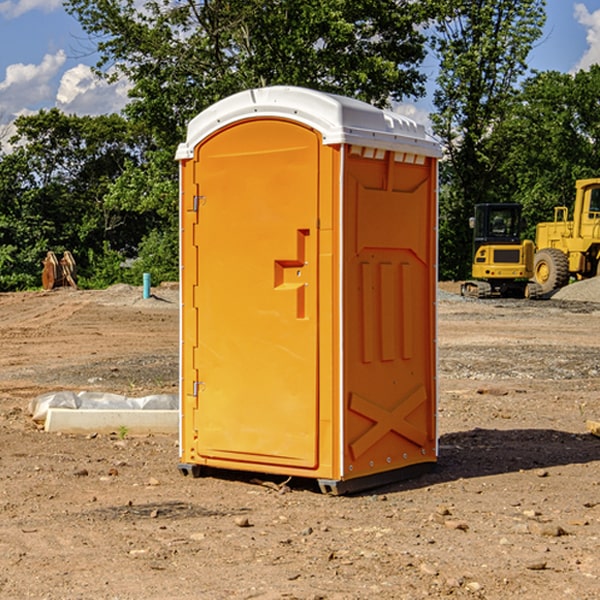 how often are the porta potties cleaned and serviced during a rental period in Landa North Dakota